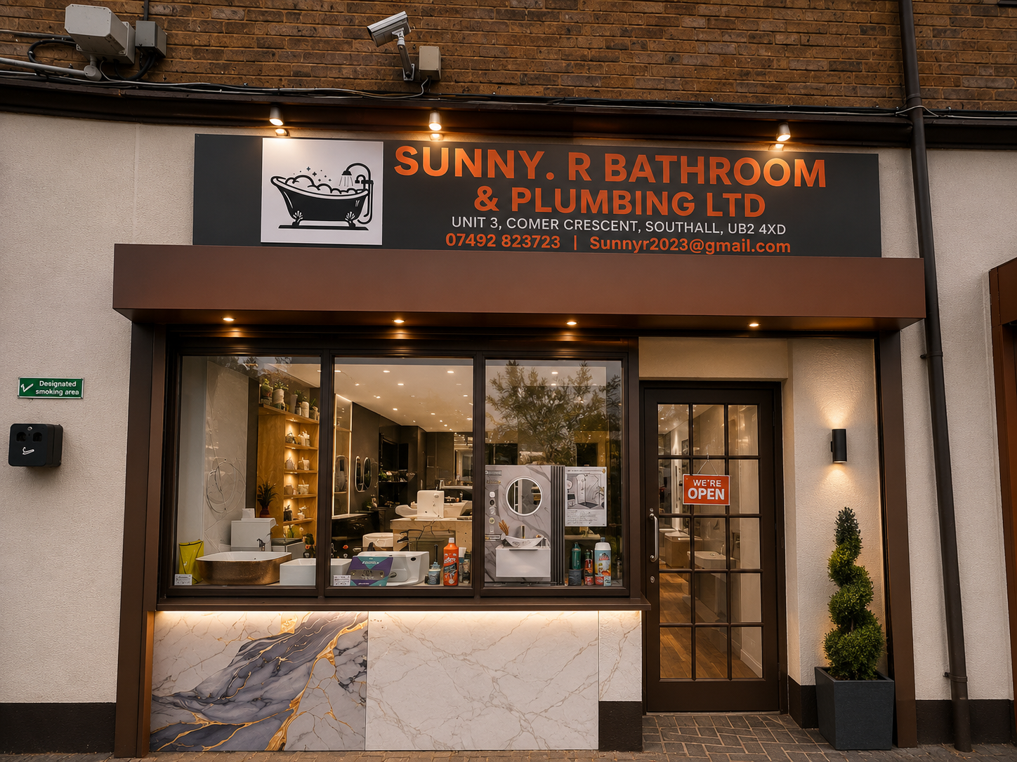 Modern luxury bathroom installation